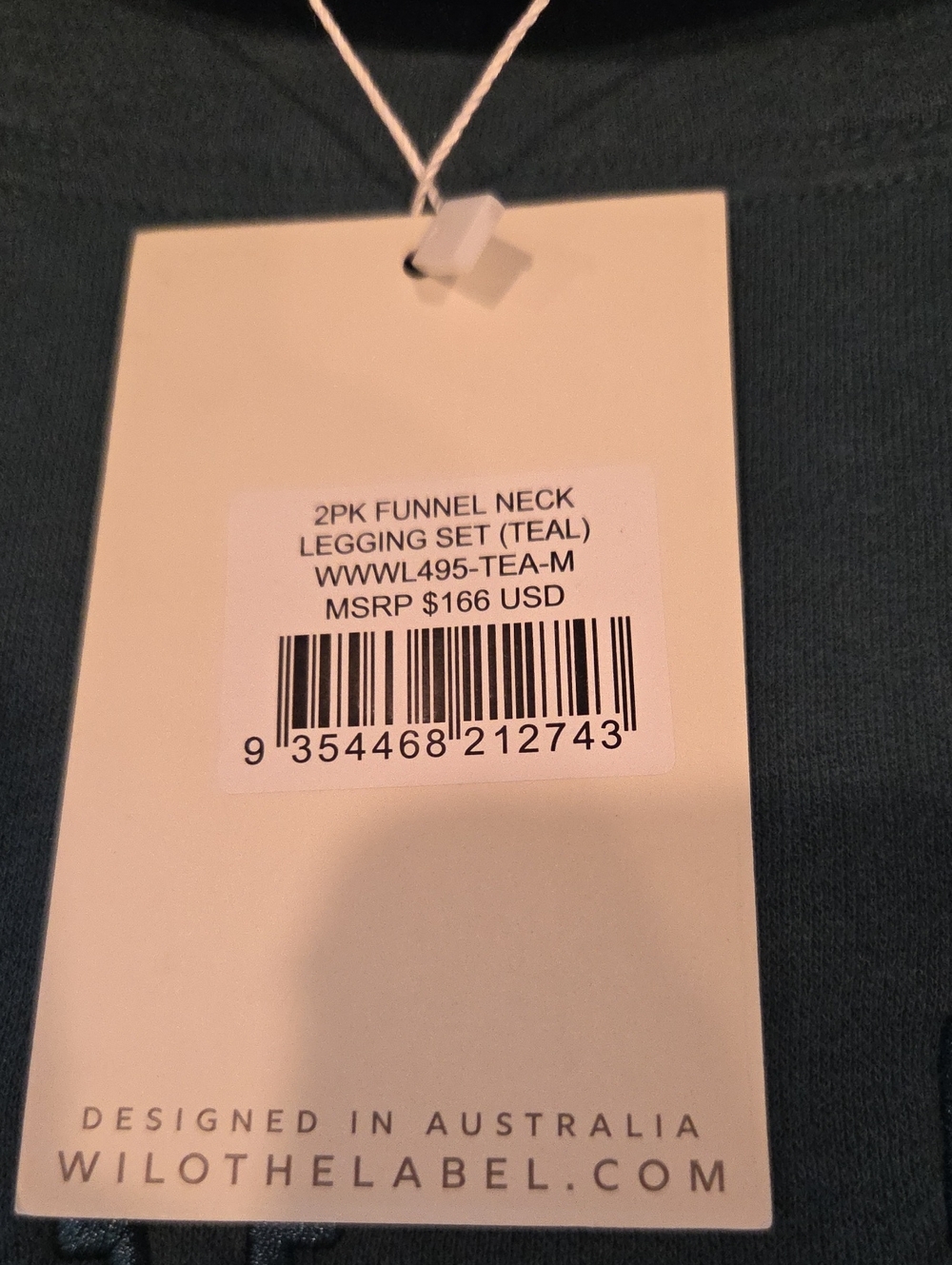Wilo The Label Womens Teal Funnelneck Sweatshirt And Leggings Set - Picture 6 of 12
